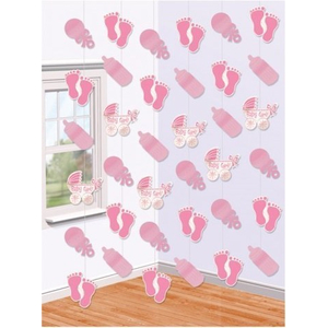 Baby Shower String Decorations - Pink