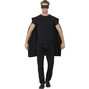 black cape & eyemask