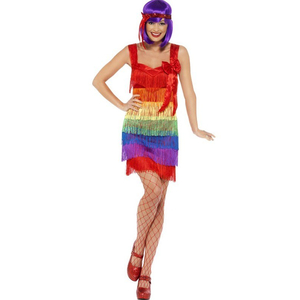 rainbow flapper costume