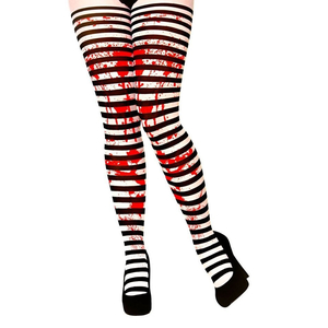 Striped Tights With Blood Stains