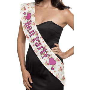 vintage hen party sash
