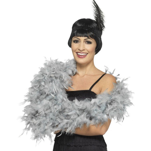 grey feather boa