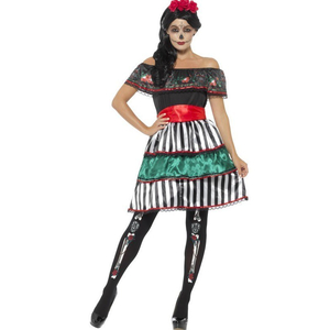Day of the Dead Senorita Doll Costume - plus size