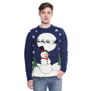 Snowman Christmas Jumper - Navy