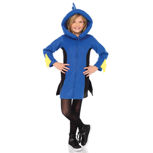 Kids cozy blue fish costume