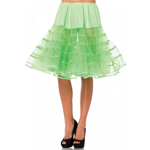 Knee Length Petticoat - Neon Green