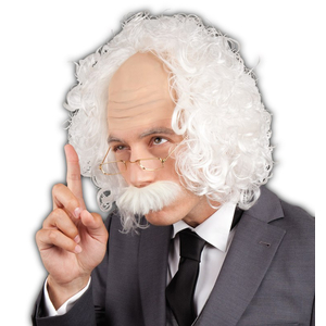 Professor Wig with Moustache & Glasses