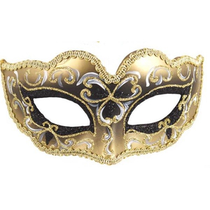 Glitter Eye Mask - Gold/Black