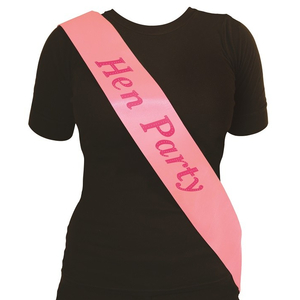 Pink Hen Party Sash