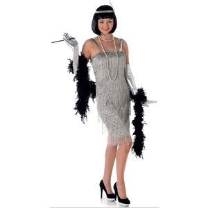 silver flapper costume