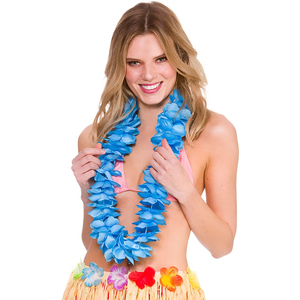 Deluxe Satin Leis - Blue