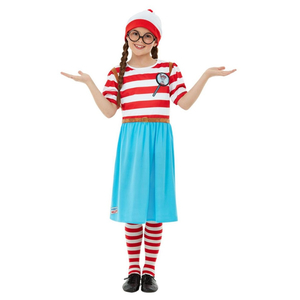 Where's Wally?Deluxe Wenda Costume - Kid's