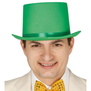 Green felt top hat