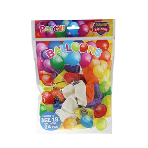 Happy 18th Birthday Balloons - 24 Pack