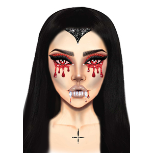 Vampire Face Jewels Stickers