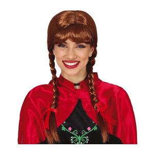 Pigtail Wig - Brown/Auburn