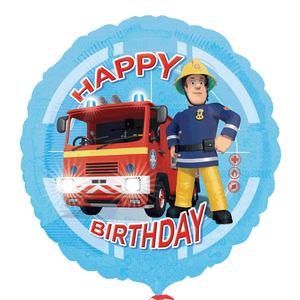 Fireman Sam Happy Birthday Foil Balloons - 17"