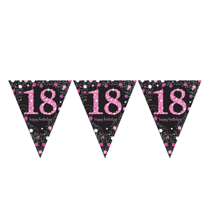 Pink 18th Birthday Bunting
