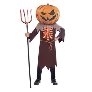 Scary Pumpkin Big Head Costume - Teen