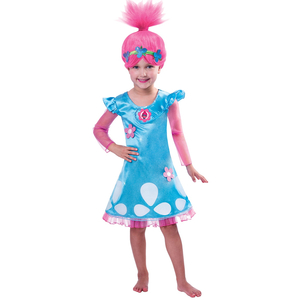 Kids Girls Trolls Poppy Costume
