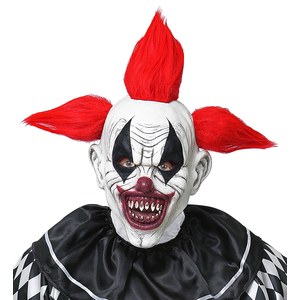 Overhead Latex Clown Mask With Hair.​ Full head mask.