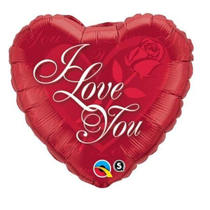 I Love You Red Rose Foil Balloon - 18"