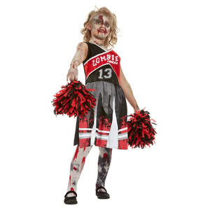 Red Zombie Cheerleader Costume - Kids
