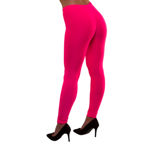80's Neon Leggings - Hot Pink