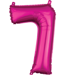16'' Number 7 Pink Air Fill Balloon