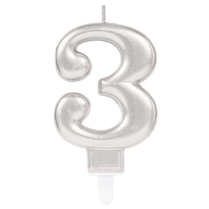 Silver Metallic finish candle #3