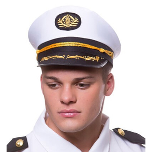 Captain Hat- Black and White