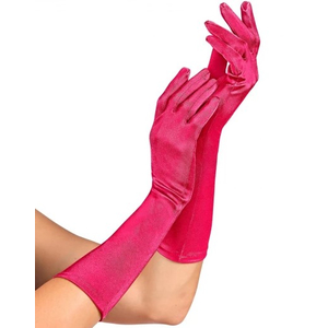 Satin pink gloves