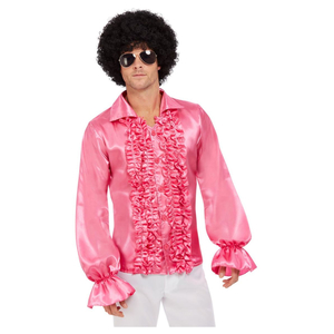 60's Ruffled Shirt - Pink