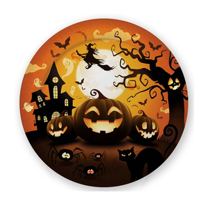 Pumpkin Paper Plates - 6 Pack