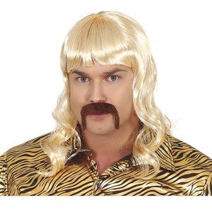 Exotic Blonde Wig And Moustache