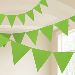 Kiwi Green Plastic Pennants 10m