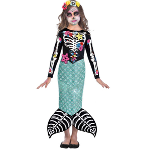 Day of the Dead Mermaid Costume - Kids