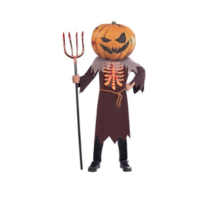 Scary Pumpkin Big Head Costume - Kids