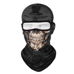 Black Skull Print Balaclava