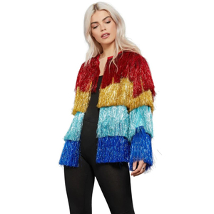 Fever Tinsel Rainbow Festival Jacket