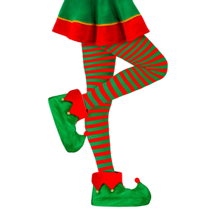Red & Green Striped Pantyhose