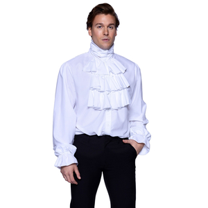 White Ruffle Shirt