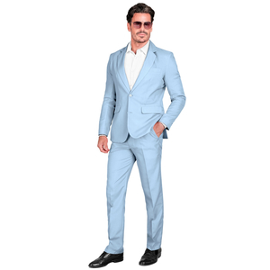 Front baby blue suit