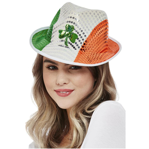 St. Patricks Day Irish Flag Top Hat Front view