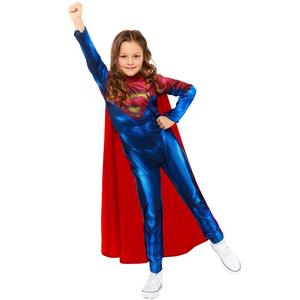 Supergirl Jumpsuit - Tween. Fist in air pose