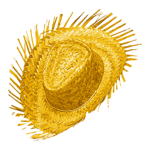 Yellow Straw Hat full view