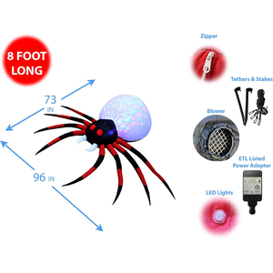 8.5ft Inflatable Spider Decoration - Indoor/Outdoor Accessories