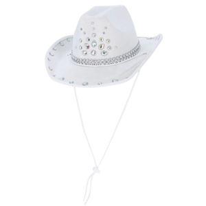 White Rhinestone Cowboy Hat