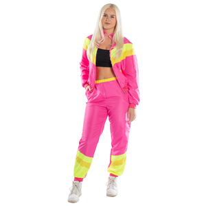Neon Pink Shell Suit - Front View