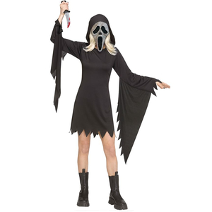 Ghost Face Rhinestone Costume - Ladies
